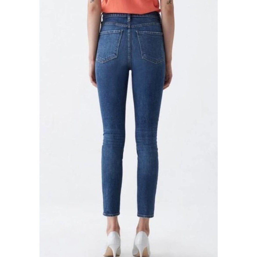 AGOLDE Medium Wash Skinny Leg Denim Jeans Size 27 Ankle Length Casual - Picture 3 of 12